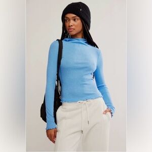 NWT Fp Movement Breathe Easy Long Sleeve in color Blue Size XS